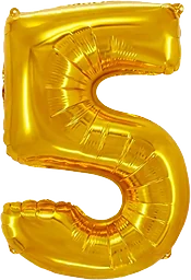 Folieb guld 5 100cm Happy Party