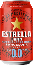 Estrella Damm Alkfri Öl Burk