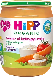 Ris grönsaker & kyckling Från 6m Eko 190g Hipp