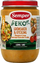 Barnmat Grönsaker & Kyckling 6m Ekologisk