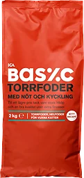 Kattmat Torrfoder Nöt & Kyckling 2kg ICA Basic