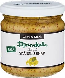 Skånsk senap Grov stark Ekologisk 190g Björnekulla