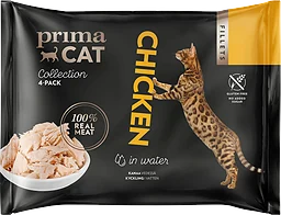 Kattmat Fillets Kyckling i vatten 4-p 50g PrimaCat