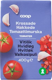 Krossade tomater Vitlök