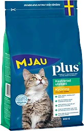 Torrfoder plus+ kastrerad utekatt Kyckling 800g Mjau