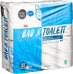 Toalettpapper Bad & Toalett 32-p Miljömärkt ICA
