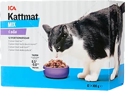 Kattmat Fisk i sås 12-p 1,2kg ICA