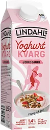 Yoghurtkvarg Jordgubb 1,4% 1000g Lindahls