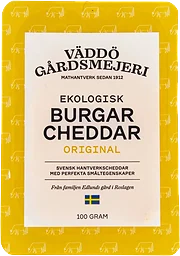 Burgarcheddar Svensk Eko 100g Väddö Gårdsmejeri