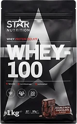 Proteinpulver Av Vassleproteinisolat Whey-100 1kg Star Nutrition