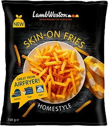 Skin-On Fries Home Style Fryst 750g Lamb Weston