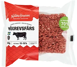 Högrevsfärs Fetthalt 15% 500g Nyhléns Hugosons