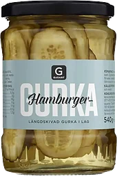 Hamburgergurka Långskivade