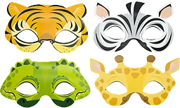 Partymasker Djur 8-p Happy Party
