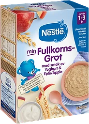 Min Fullkornsgröt yoghurt & äpple 1år 16p 450g Nestle