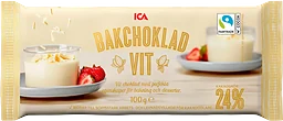Vit bakchoklad 100g ICA