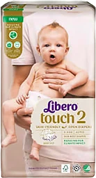 Blöjor Touch Strl 2 3-6kg 62-p Miljömärkt Libero