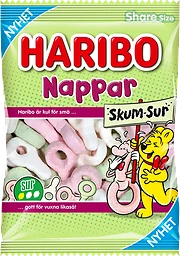 Godis Nappar Skum Sur 120g Haribo