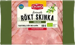 Skinka Rökt Ekologisk 100g Scan
