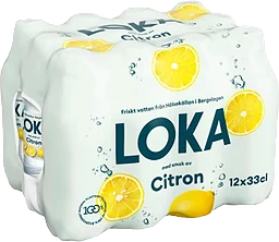 Vatten Kolsyrad Citron 33cl 12-p Loka