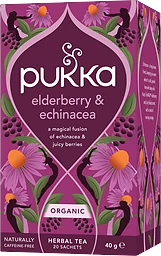 Te Elderberry & echinacea Ekologisk 20-p Pukka