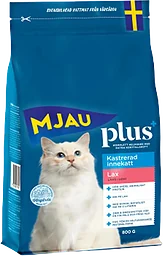 Torrfoder plus+ kastrerad innekatt Lax 800g Mjau