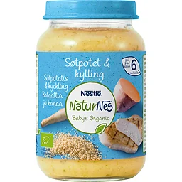 Barnmat Sötpotatis & Kyckling  6m Ekologisk 190g Nestle
