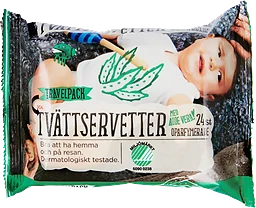 Tvättservetter Oparfymerade Reseförpackning 24-p Miljömärkt ICA