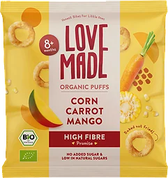 Corn Carrot Mango Puffs Org