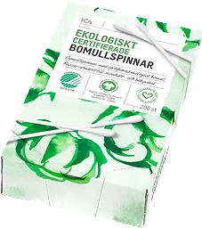 Bomullspinnar 200-p ICA Hjärtat EKO