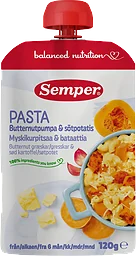 Barnmat Pasta, butternutpumpa & sötpotatis 6m