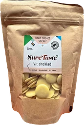 Chokladpellets Vit Utan Tillsatt Socker 300g Sure Taste