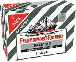Salmiak Sugar Free Halstablett 3-pack