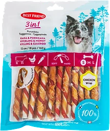 Hundtugg 3in1 Tuggpinn Kyck&Morot 18st 160g Best friend