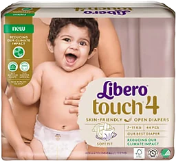 Blöjor Touch Strl 4 7-11kg 44p Mijömärkt Libero