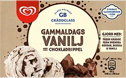 Glass Gammeldags Vanilj Choklad 500ml GB Gräddglass