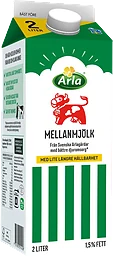 Mellanmjölk Längre hållbarhet 1,5% 2l Arla Ko®