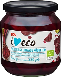 Rödbetor skivade Ekologisk 380g ICA