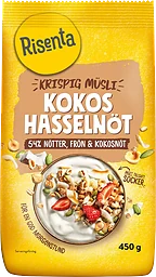Krispig Müsli Kokos & Hasselnöt 450g Risenta