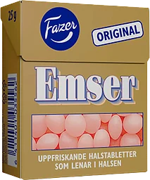 Halstabletter Emser 25g Fazer