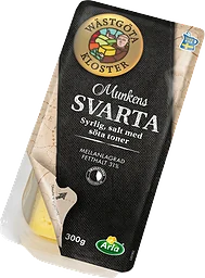 Munkens Svarta skivad ost 31% 300g Wästgöta Kloster