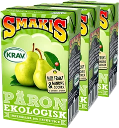 Fruktdryck Päron 25cl 3-p KRAV Smakis