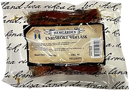 Enrisrökt sidfläsk ca 400g Hemgården