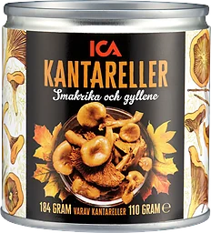 Kantareller i vatten 184g ICA