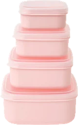 Förvaringsburk Rosa 4st ICA
