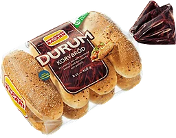 Korvbröd Stora Durum 8-p 400g Korvbrödsbagarn