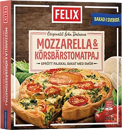 Paj med mozzarella & körsbärstomat