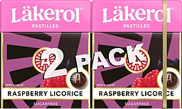 Raspberry Licorice Halstablett 2-pack