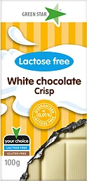 Chokladkaka Vit chokladcrisp Laktosfri 100g Greenstar