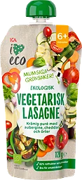 Barnmat Vegetarisk lasagne 6m Eko 120g ICA I love eco